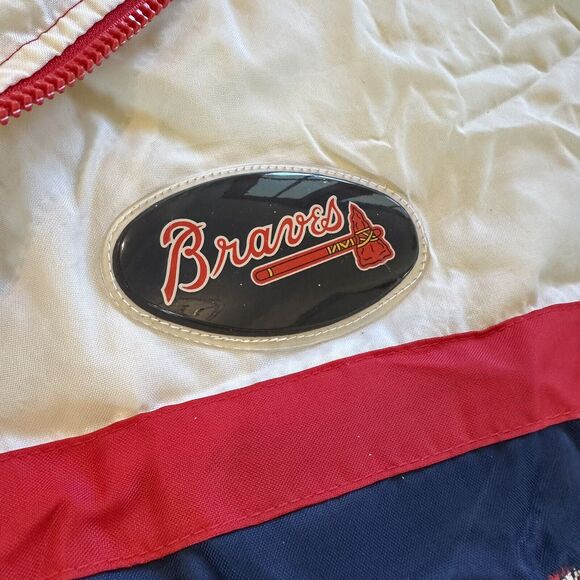 Vintage Atlanta Braves Jacket Pro Player Mens XXL Multicolor Windbreaker MLB 90s - Picture 4 of 12